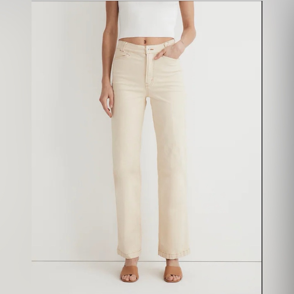 Madewell The Emmett Plus Wide-Leg Pant Garment Dyed Edition Size 33 in Sand